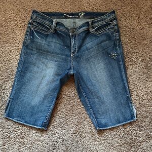 Seven7 Blue Denim Women's Shorts